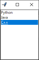 pythonのリストボックス(tk)